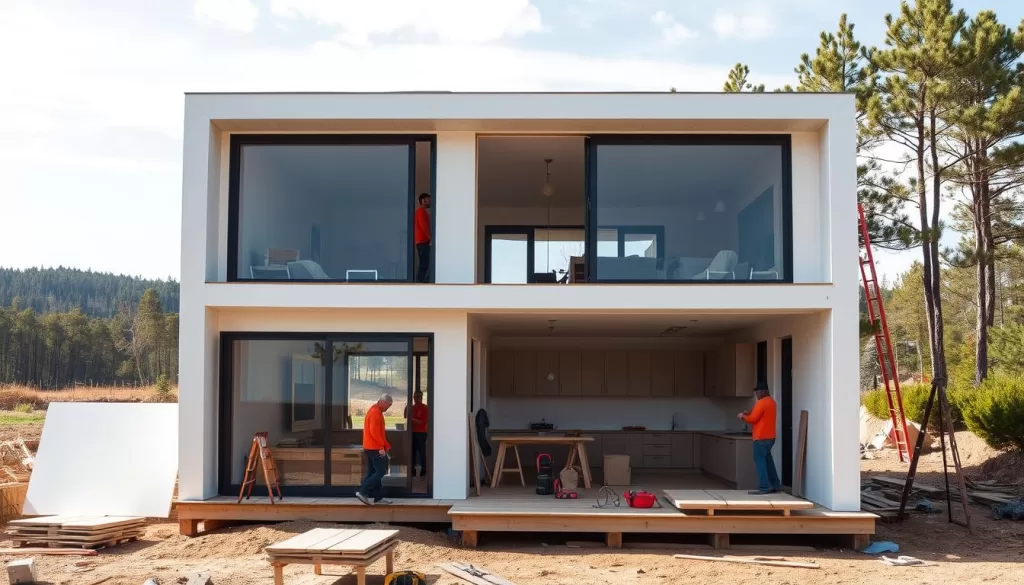 easy assembly flat pack house